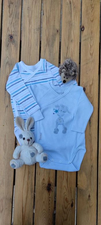 Lot de 2 bodies - T. 3 mois