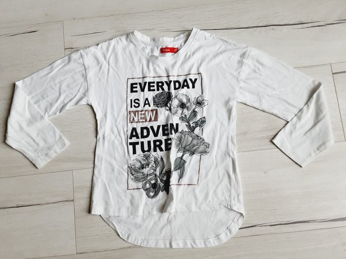 Vêtement fille tee-shirt manches longues fleurs Tissaia 10 ans