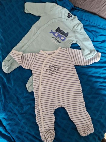 2 pyjama léger garçon 3mois