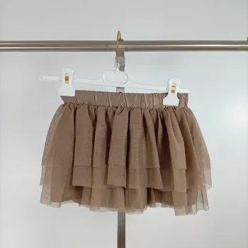 Jupe tutu taupe à volants en tulle H&M – taille 3-4 ans – 104 cm – parfaite pour cérémonies A1323