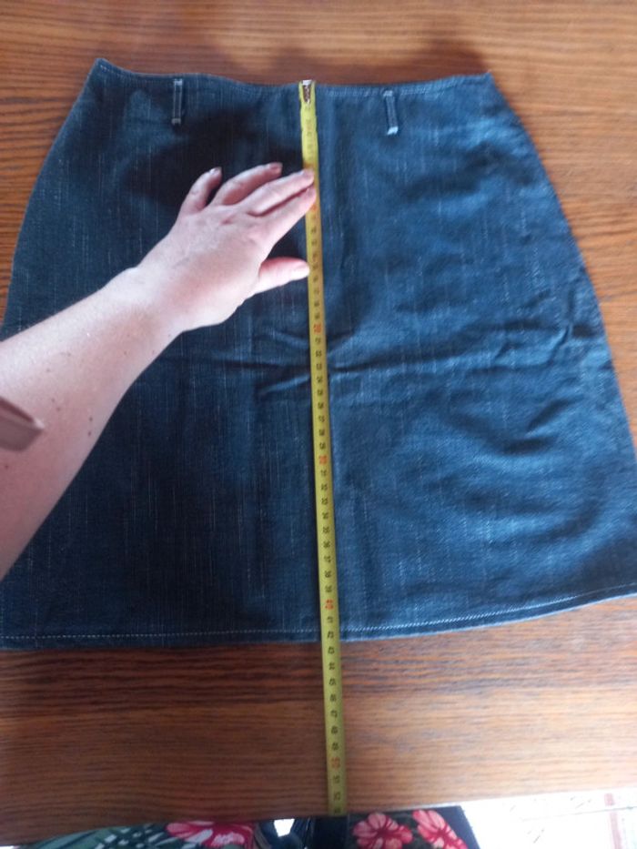 💝 -50% Jupe courte couleur jeans - photo numéro 5