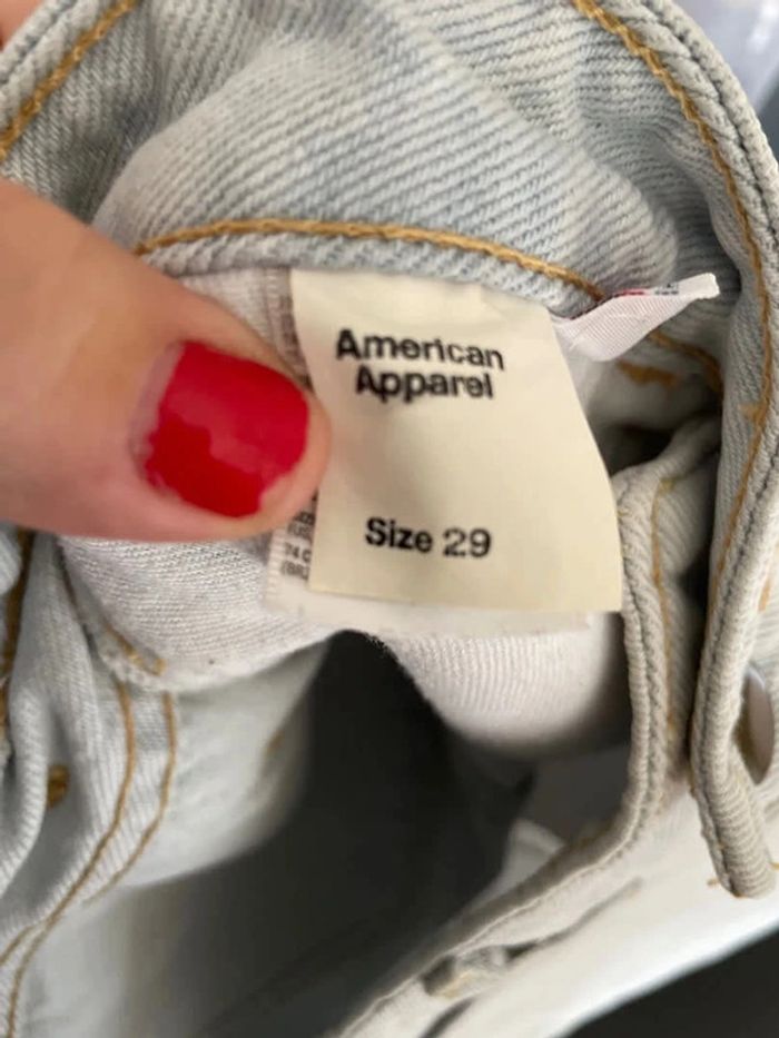 short American Apparel bleu clair taille S - photo numéro 4