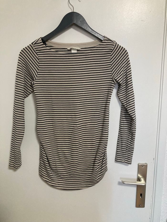 Haut rayé manches longues – H&M Mama