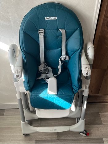 Chaise haute peg perego prima papa follow bleu pétrole