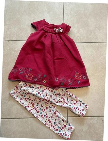 Bel ensemble robe et legging 18 mois sergent major