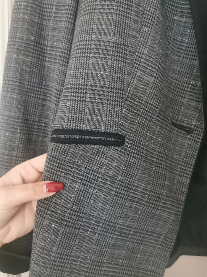 Blazer à carreaux gris - Grain de malice - photo numéro 9