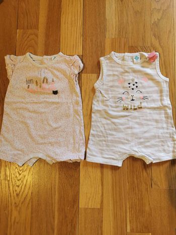 Lot 2 barboteuses TEX