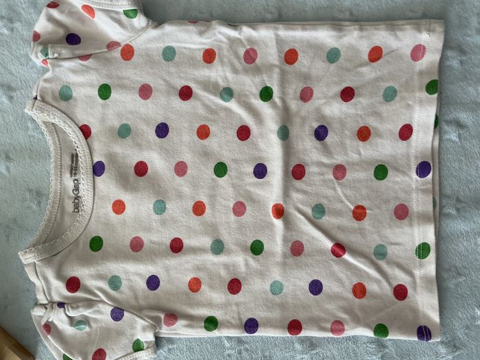 teeshirt manches longues blanc à pois multicolore 18/24 mois babygap - photo numéro 6