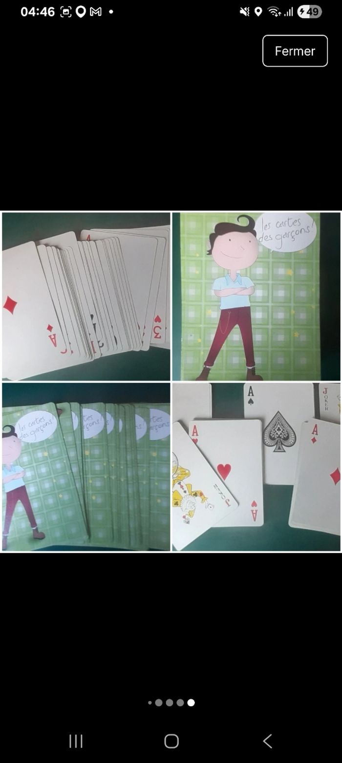 Jeu de 54 cartes pour enfant