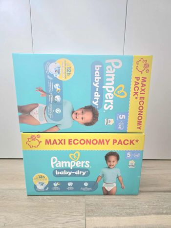 2 Maxi Pack Couches Baby-Dry Pampers Taille 5