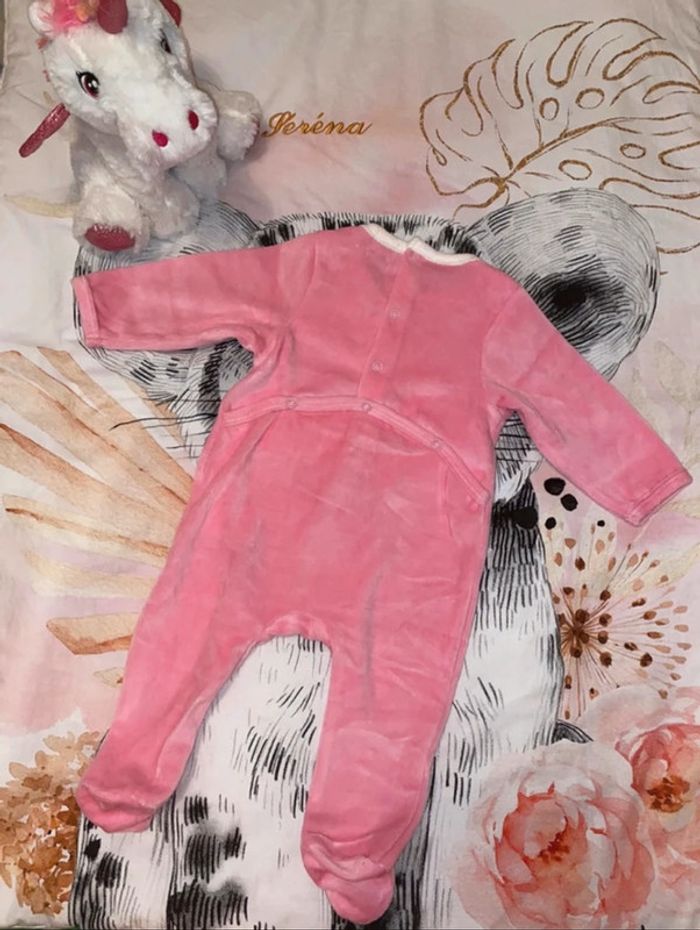 Pyjama velours, 6 mois, Mots d’enfants, neuf sans étiquette. - photo numéro 3