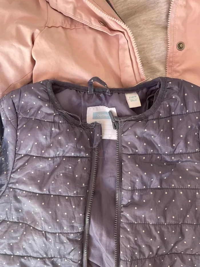 🧥 Manteau 2-en-1 Obaïbi bébé fille – Taille 23 mois / 86 cm - photo numéro 4