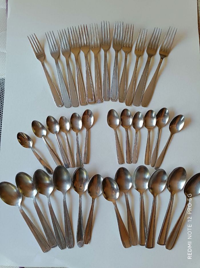 Couverts inox x36 ( cuillères et fourchettes) - photo numéro 2