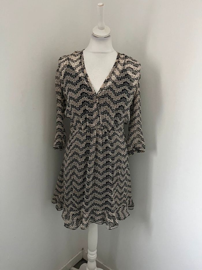 Robe à fleurs en soie The Kooples S