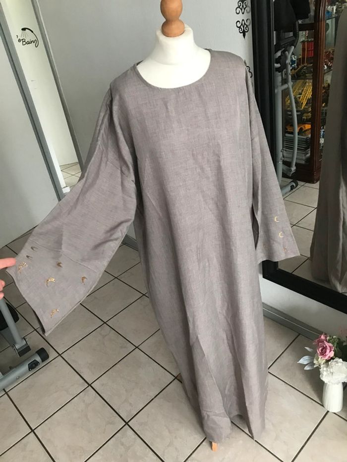 Abaya robe Lune taupe 🌙 - photo numéro 3