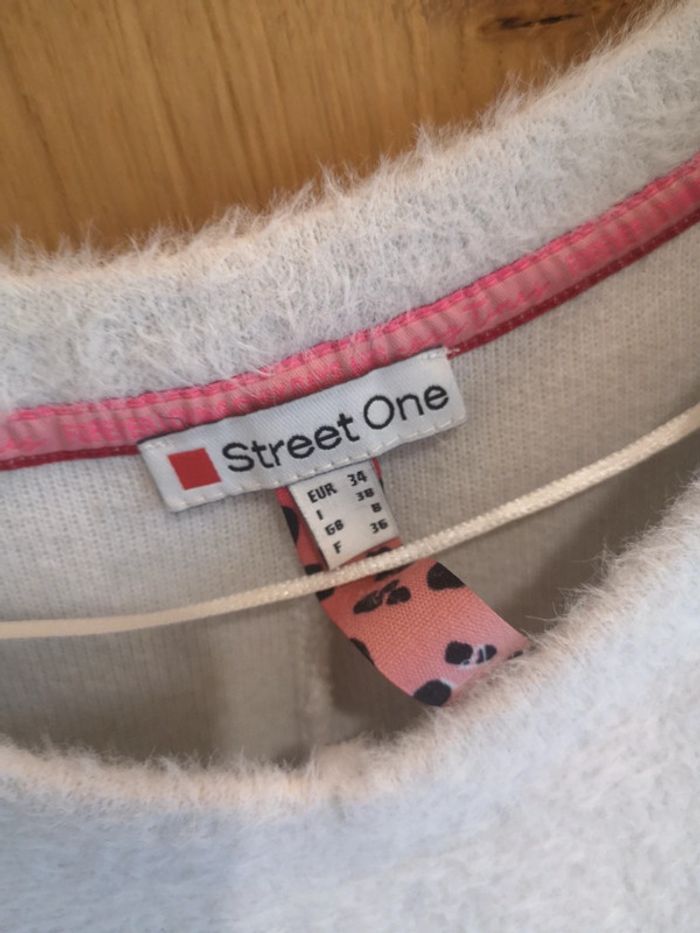 Pull d'hiver col en V Street One en blanc cassé Xs - photo numéro 6