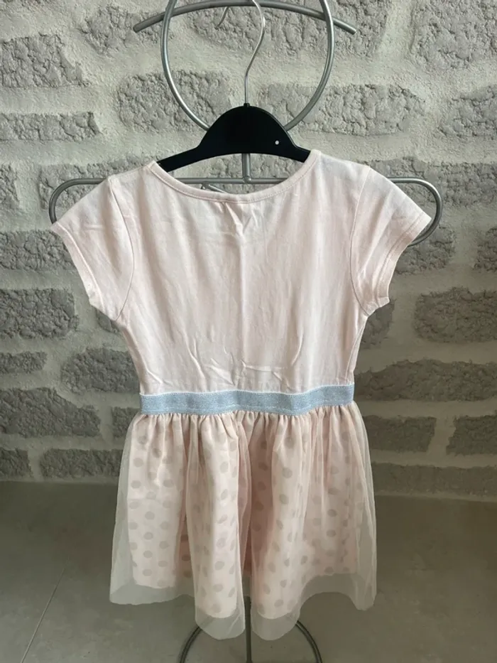 Robe fille manches courtes reine des neiges Disney Elsa 4 ans - photo numéro 3