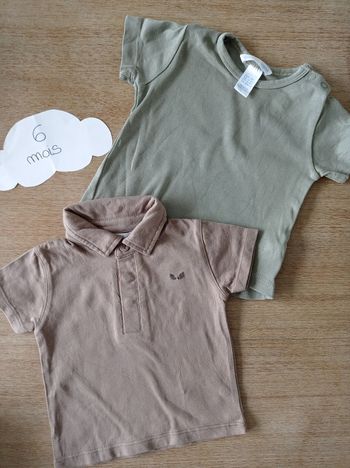 Lot de 2 tee shirt 6 mois
