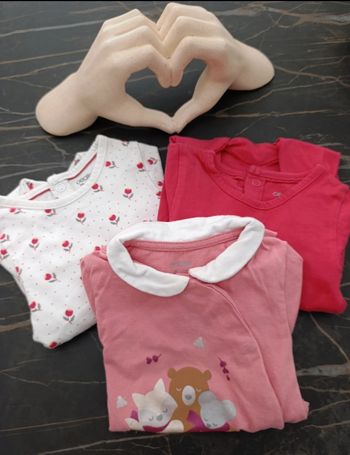 Lot de 3 grenouillères