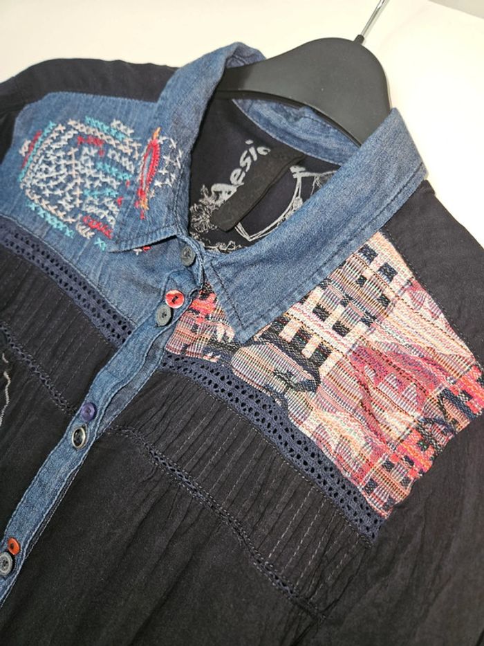 Chemise desigual noire à motifs - photo numéro 3