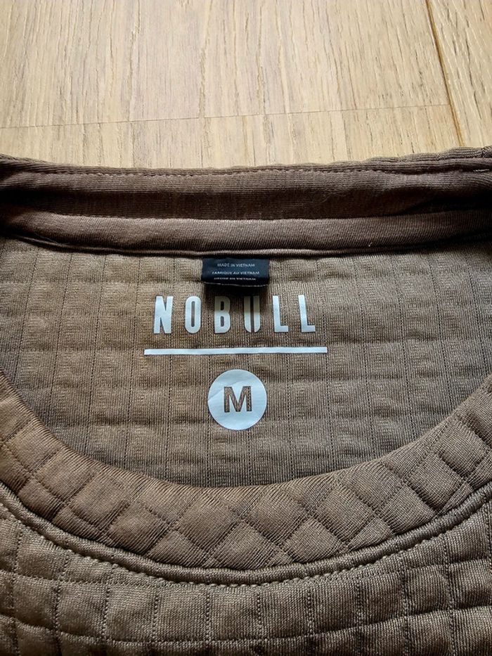 Pull Nobull matelassé kaki / beige taille M femme - photo numéro 4