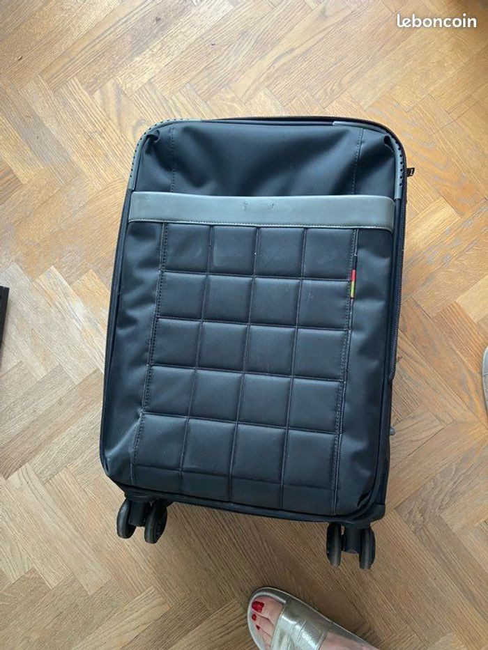 Valise de cabine noir Francesco Molinary taille h55xl 36xl 22 4 roues avec sécurité pour bloqué - photo numéro 5