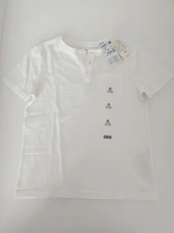 Tee shirt crème col mao neuf avec étiquette