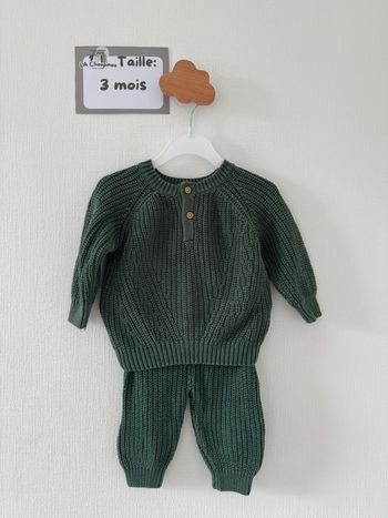 Ensemble en maille - taille 3 mois 🌼
