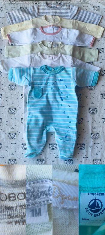 Lot de pyjamas taille 1 mois