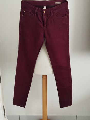 Jean skinny bordeaux Mango taille 38 