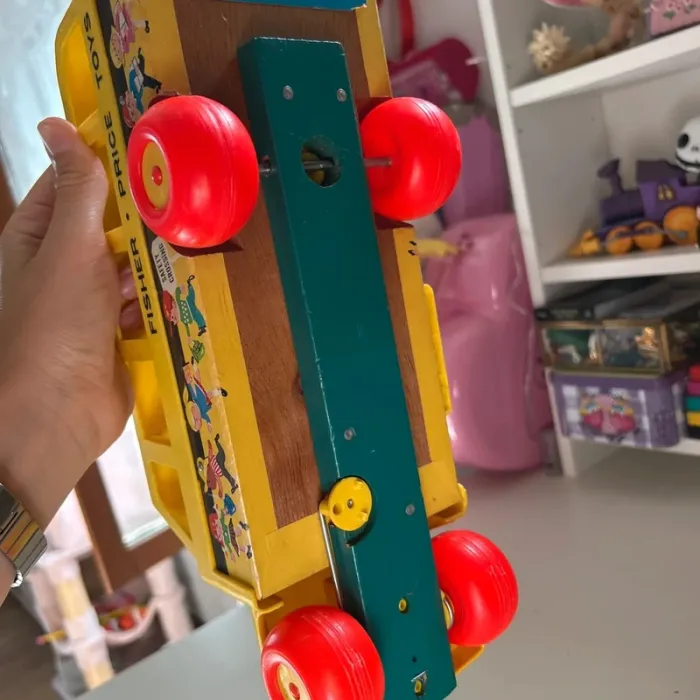 School bus fisher price vintage complet - photo numéro 9