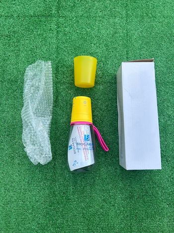 Bouteille Biogaran neuve – bouchon pilulier + gobelet – 400 ml