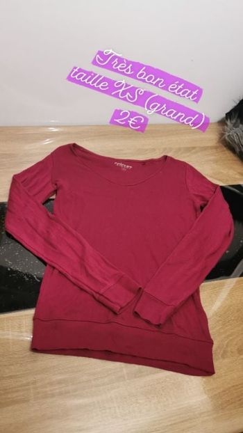 Pull rouge bordeaux
