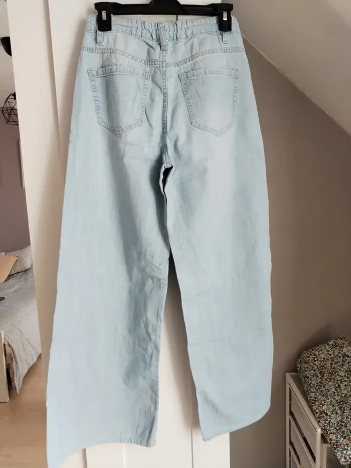 Jean jambes larges bleu clair - photo numéro 2