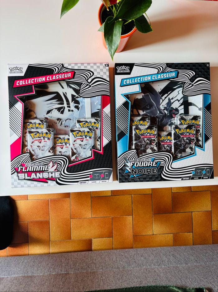 Lot de 2 coffrets classeur Flamme Blanche et Foudre Noire
