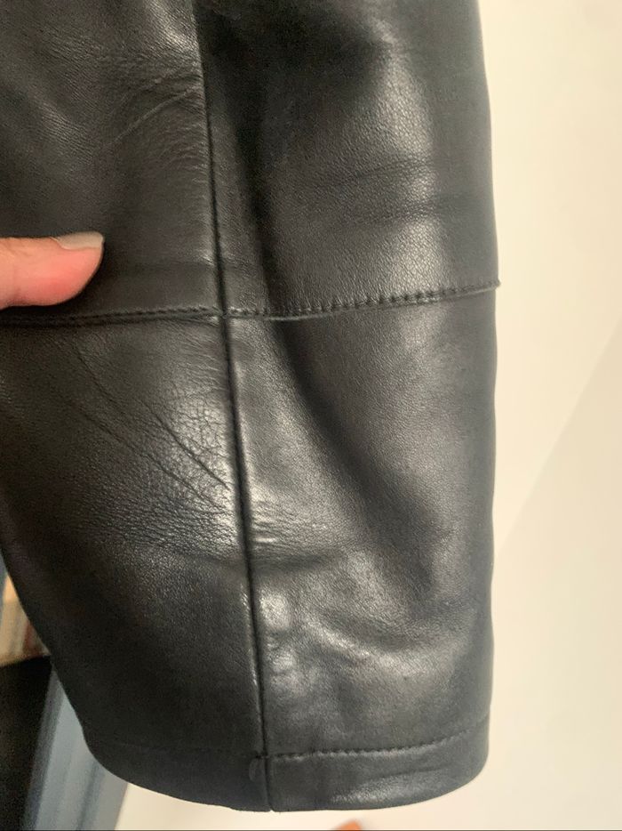 Manteau cuir noir taille 50 devred - photo numéro 6