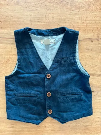 Gilet sans manche garçon bleu H&M 7 8 ans