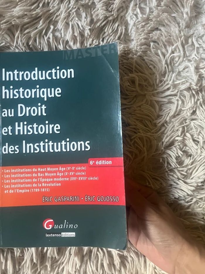 Introduction historique au Droit et Histoire des Institutions Livre de Droit - photo numéro 4