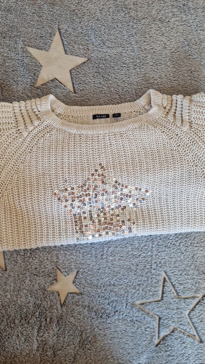 Pull beige mi saison fille