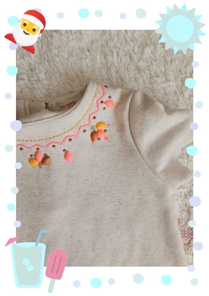 robe autonme hiver chaude taille 6 ans dpam Perle fourrure et broderie couleur beige - photo numéro 3