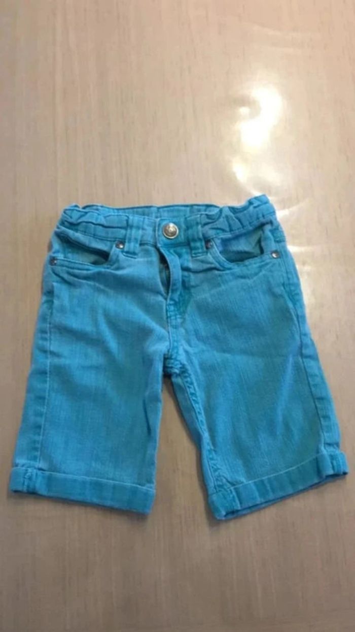 Short en jean orchestra turquoise 5 ans