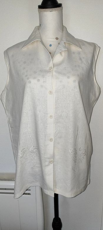 Tunique sans manche en lin en XXL