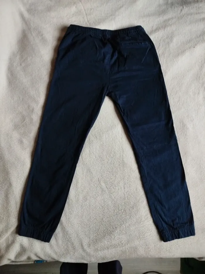 Pantalon Tex bleu marine taille M avec taille élastique - photo numéro 8