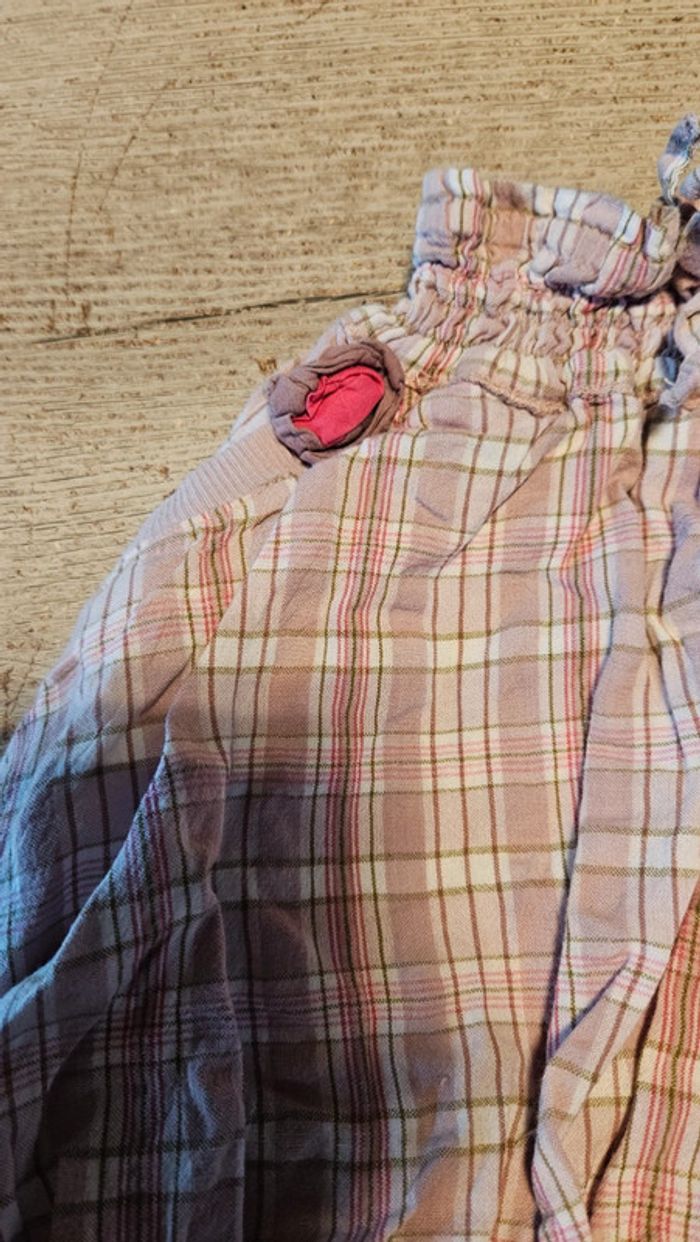 Jupe courte à carreaux rose, Prémaman, 4 ans, nickel - photo numéro 4