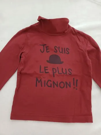 Sous-pull bordeaux 18 mois Gémo