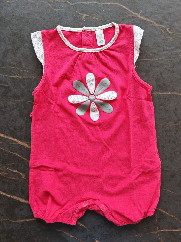 Lot de 2 barboteuses courtes Obaïbi 9 mois - photo numéro 7