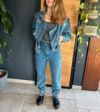 Ensemble en jean vintage années 80s