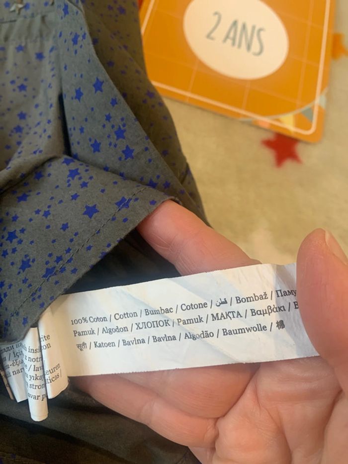 Chemise Tape À L’Oeil Bleu et Gris 2 Ans - photo numéro 5