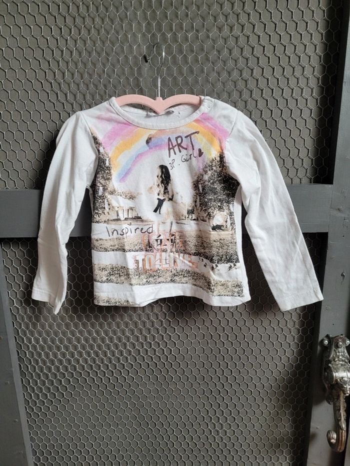 Tee shirt ML 3 pommes t.18 mois fille