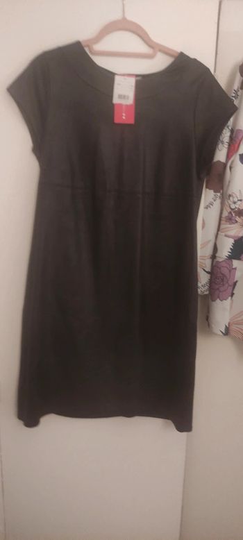 Robe camaïeu simili cuir